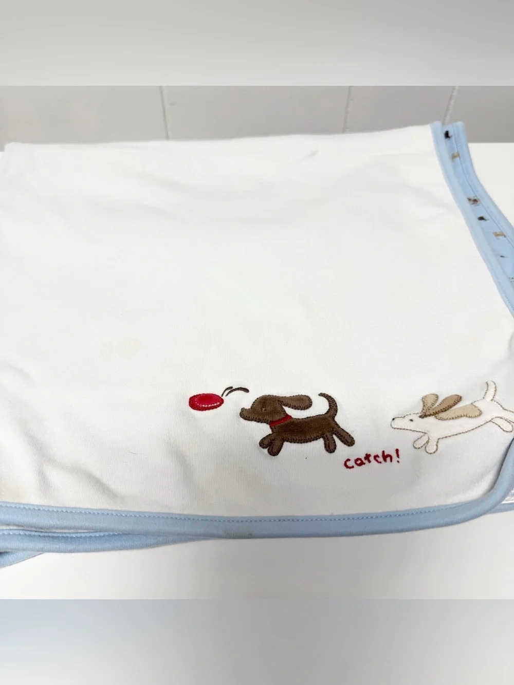Vintage 2007 Gymboree Ruff Ruff Doggy Reversible Blanket